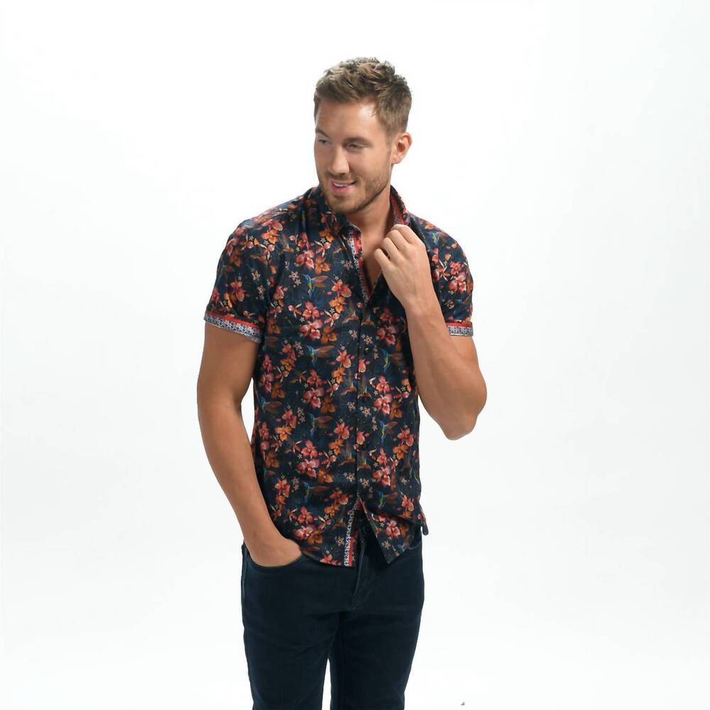 NEW EIGHT X garden print short sleeve shirt in multi